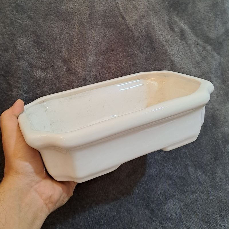 گلدان ساده سفید سایز کوچک سرامیکی