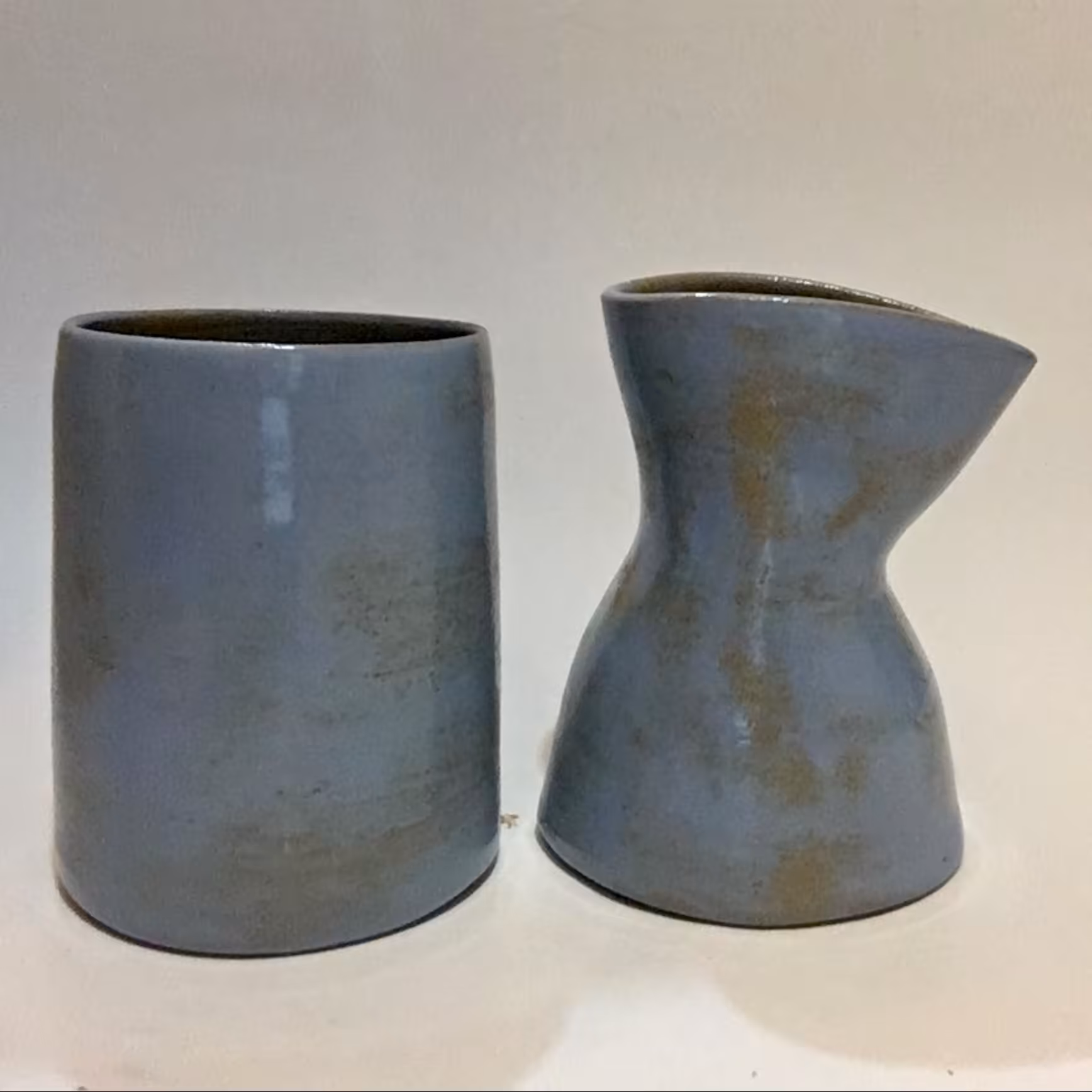 ست گلدان و لیوان سرامیکی دست ساز