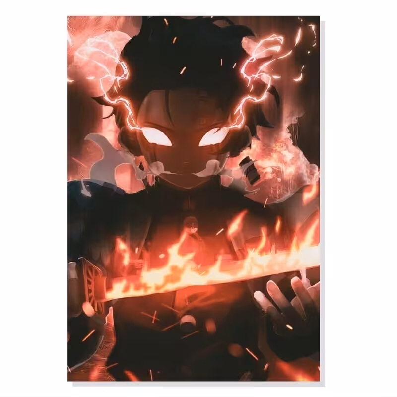 تابلو شاسی طرح انیمه شیطان کش کامادو تانجیرو تنفس آفتاب مدل M0671