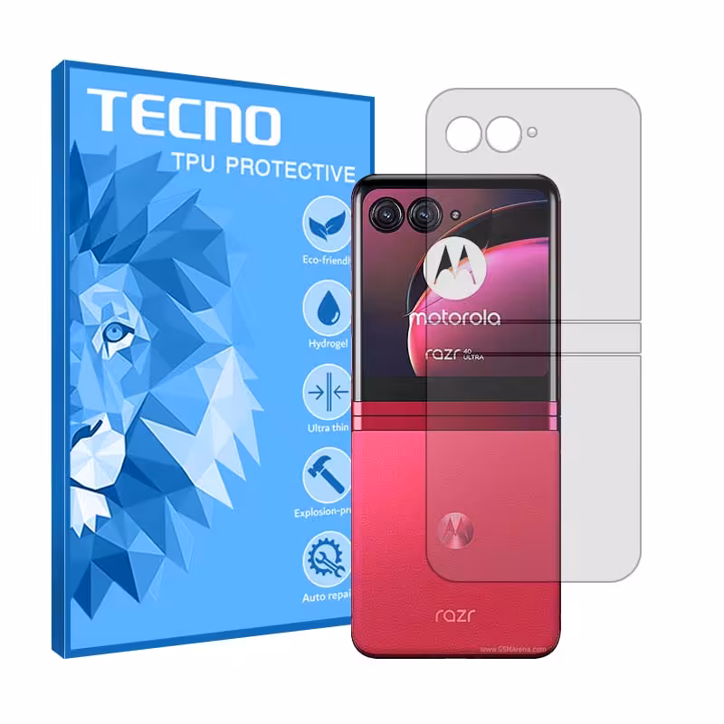 گلس پشت گوشی موتورولا Razr 40 Ultra مدل شفاف برند تکنو کد S