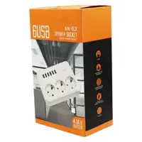 محافظ کامپیوتر  و صوتی تصویری 6 پورت usb با 3 پریز  برق برند آرسون مدل USB 6 3POWERSOCKET کیفیت A

