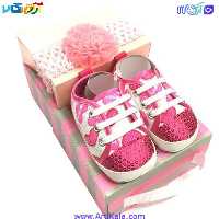 پاپوش نوزاد تل دار بند دار برند KIDS