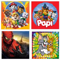 پازل کارتنی 16 تکه بسته 4 عددی