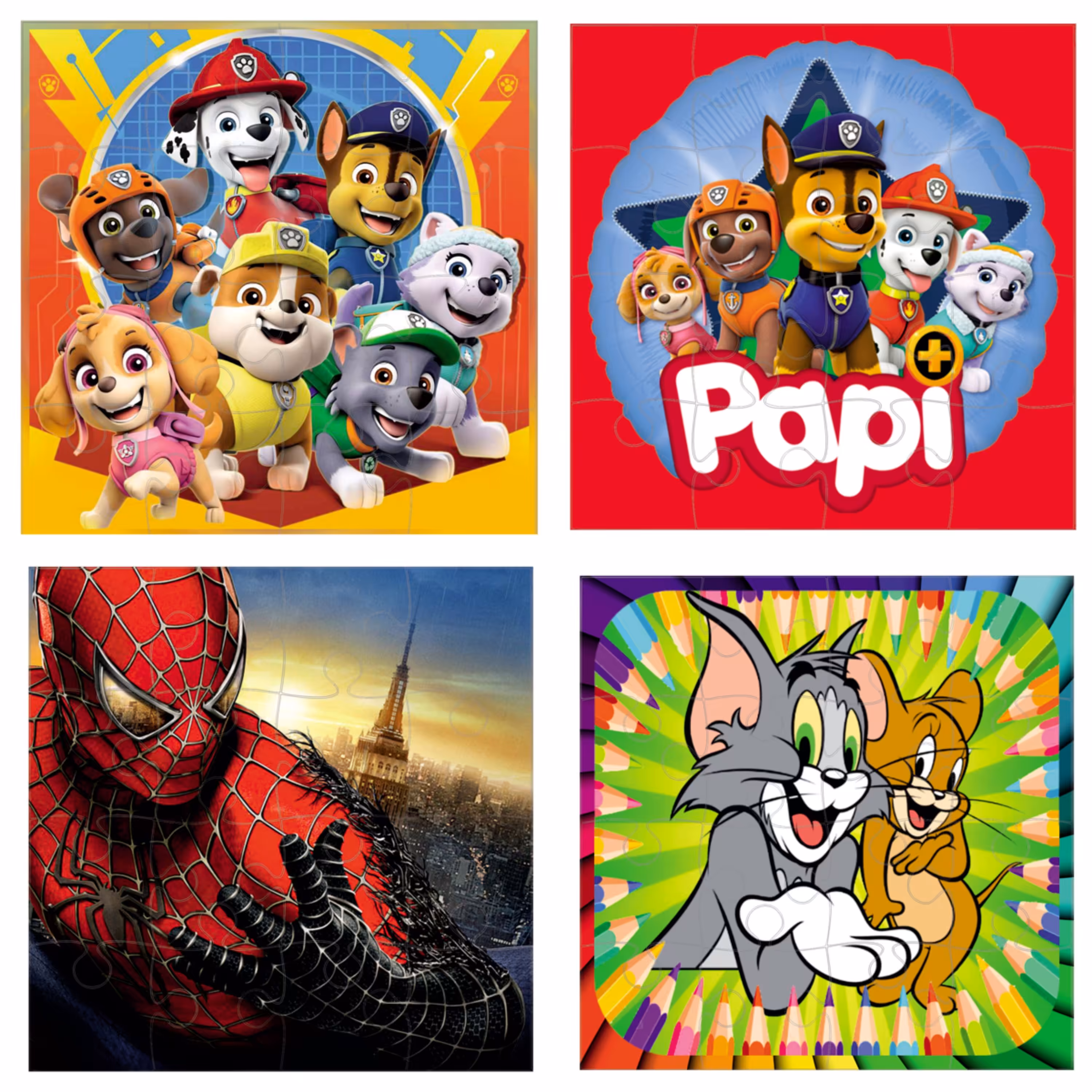 پازل کارتنی 16 تکه بسته 4 عددی