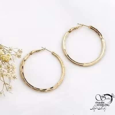 گوشواره حلقه ای بزرگ برند ژوپینگ کد 17761