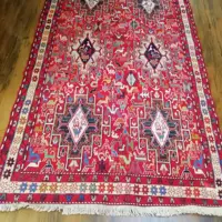 گلیم ورنی پشم دستبافت عشایری آذربایجان طرح قشقایی (200در130) 