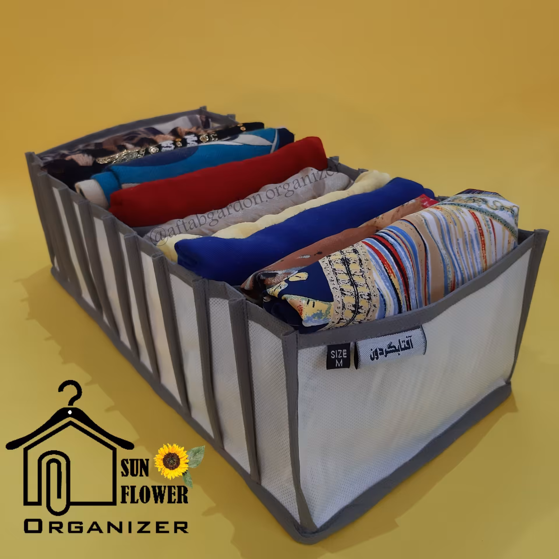 نظم دهنده (سایز مدیوم رنگ سفید با نوار طوسی)