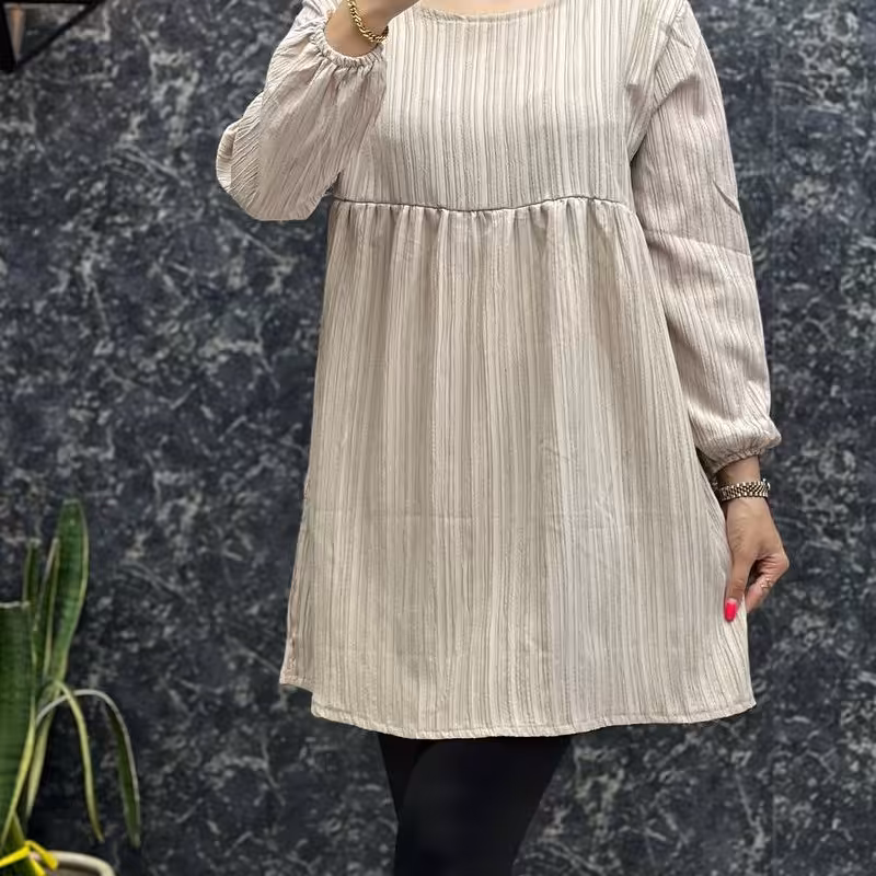 مانتو عروسکی کمر چین کریشه