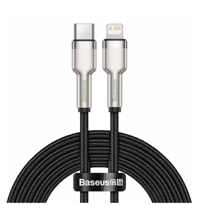 کابل تبدیل Type-C به PD 20W IP باسئوس مدل Cafule Metal Data Cable CATLJK طول 1 متر