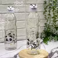بطری شیر شیشه ای پاندا رنگی