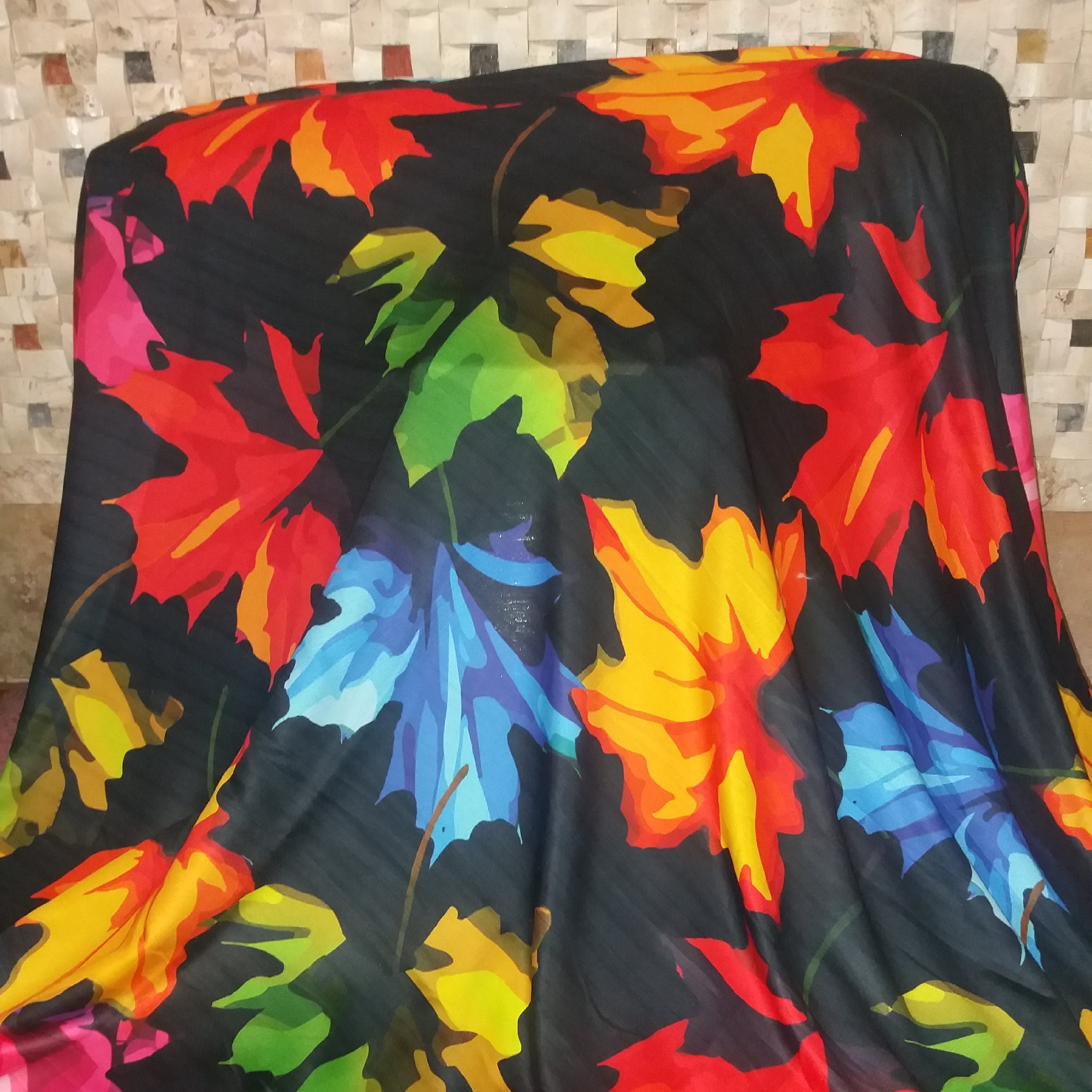 روسری نخی اعلای طرح خزان