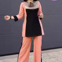 تونیک وشلوارزنانه خرجکار دیسکو جنس کرپ پلاس فری سایزاز40تا44  ارسال رایگان به تمام نقاط کشورپوشاک زنانه نرگس 