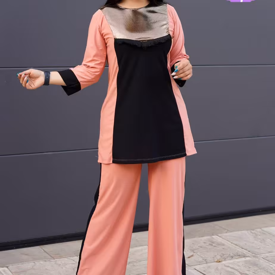 تونیک وشلوارزنانه خرجکار دیسکو جنس کرپ پلاس فری سایزاز40تا44  ارسال رایگان به تمام نقاط کشورپوشاک زنانه نرگس 