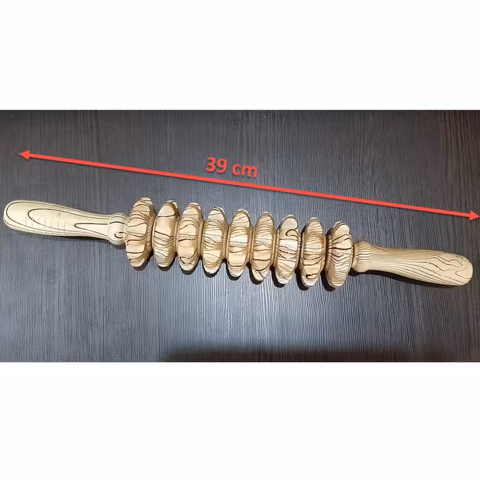 وردنه چوبی ماساژ   مدل چرخ دنده ای مناسب افزایش گردش خون در طب سوزنی ماساژور رولی roller 