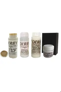 مراقبت کفش مردانه و زنانه نقاشی از چرم خاک تیره 4 Derby