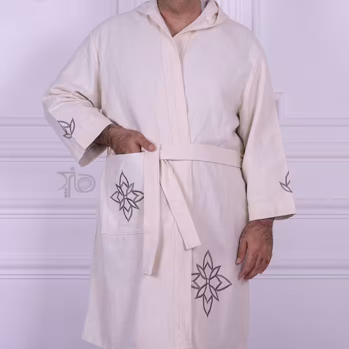 حوله تن پوش مردانه 100 درصد پنبه دستبافت کد 2 سایز 1