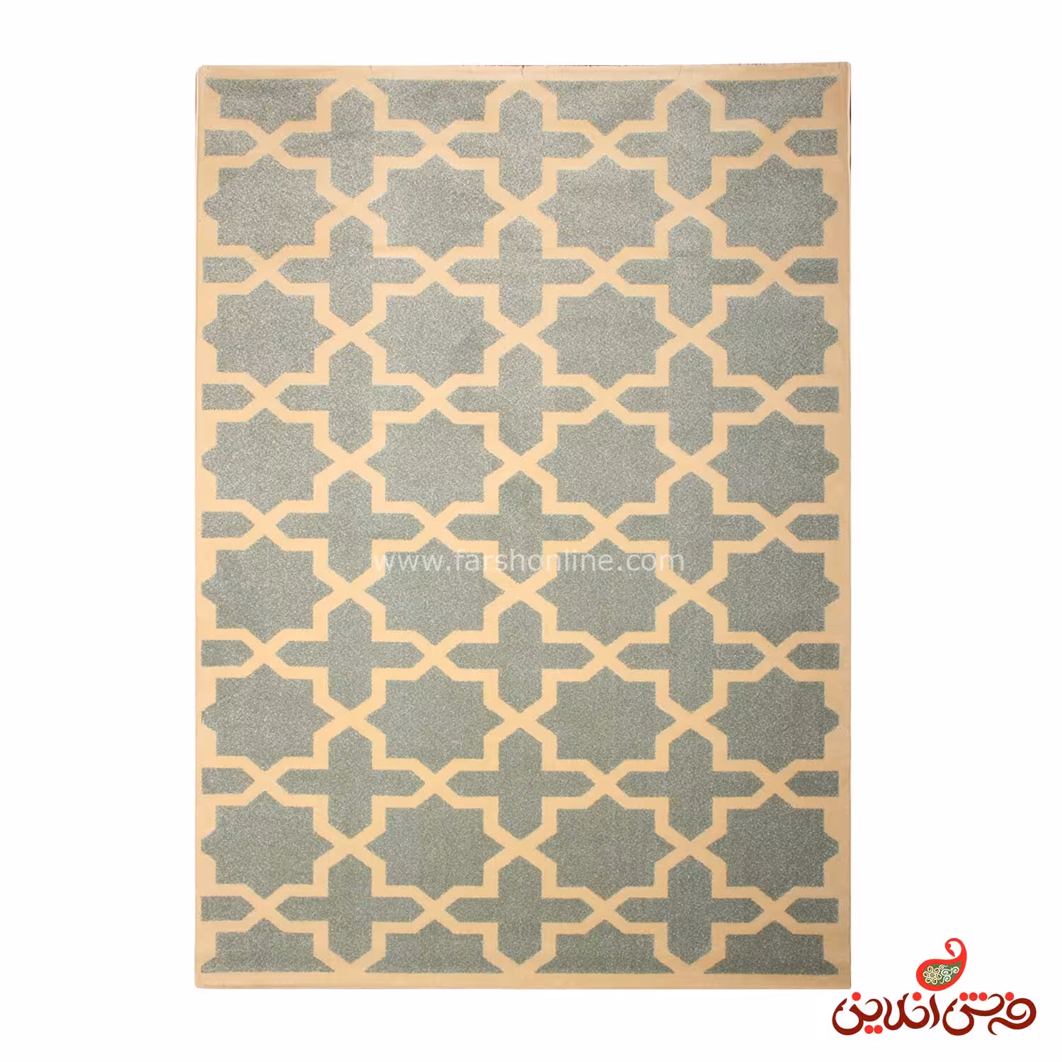 فرش ساوین کد 7283 آبی فیروزه ای