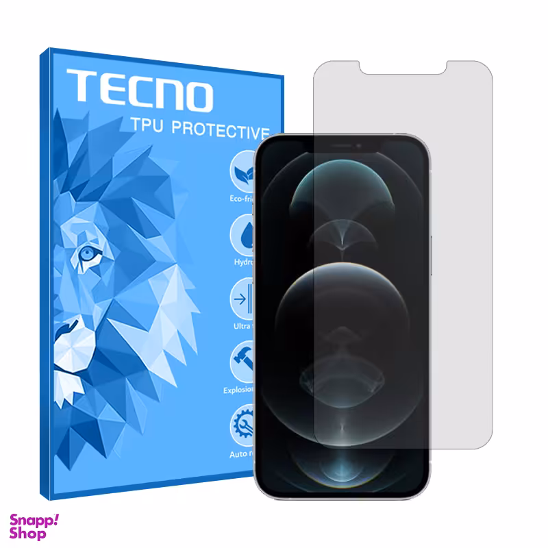 محافظ صفحه نمایش گوشی موبایل تکنو مدل هیدروژلی شفاف مناسب iPhone 12 Pro Max