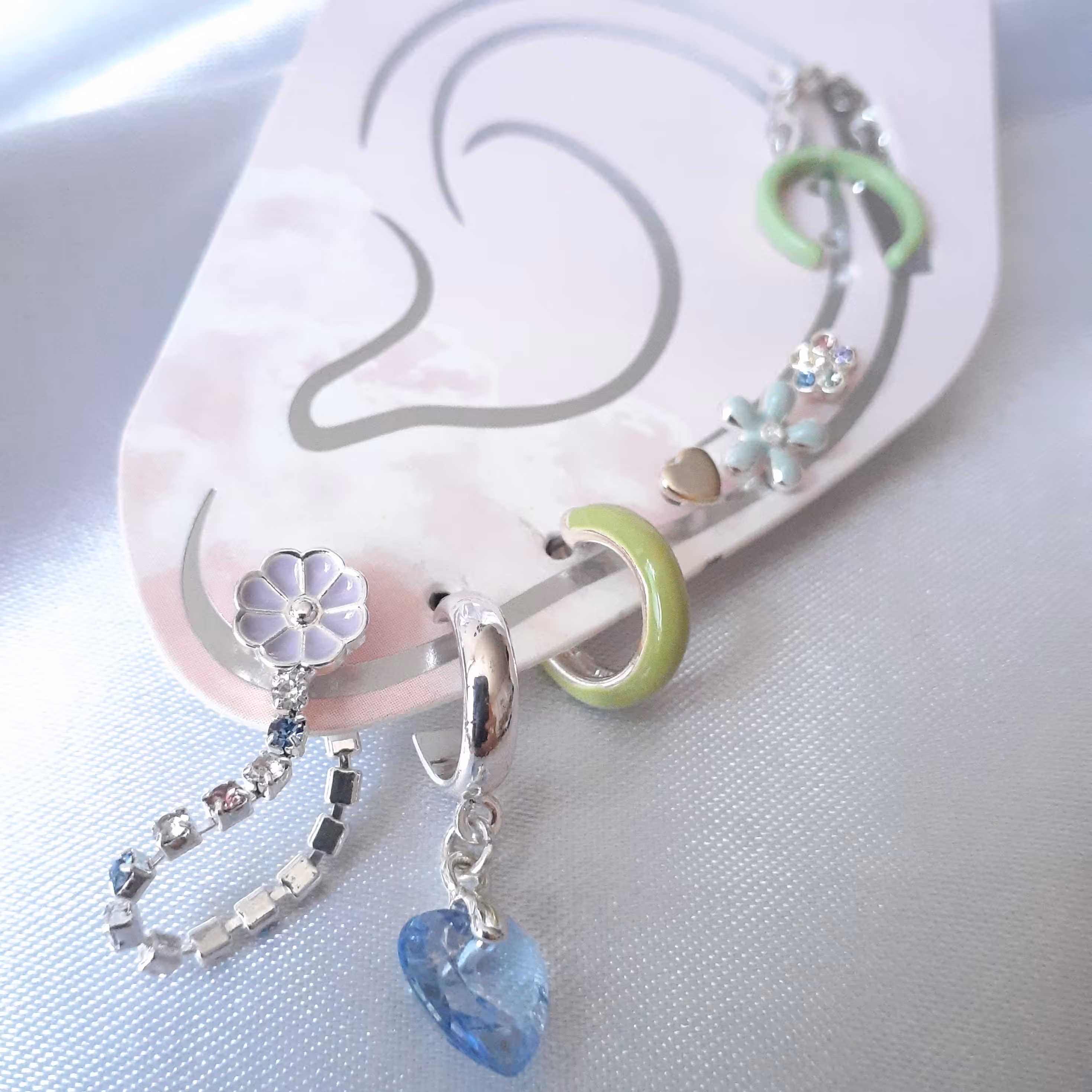 ایر کاف و گل گوش و گوشواره استیل طرح زیبا