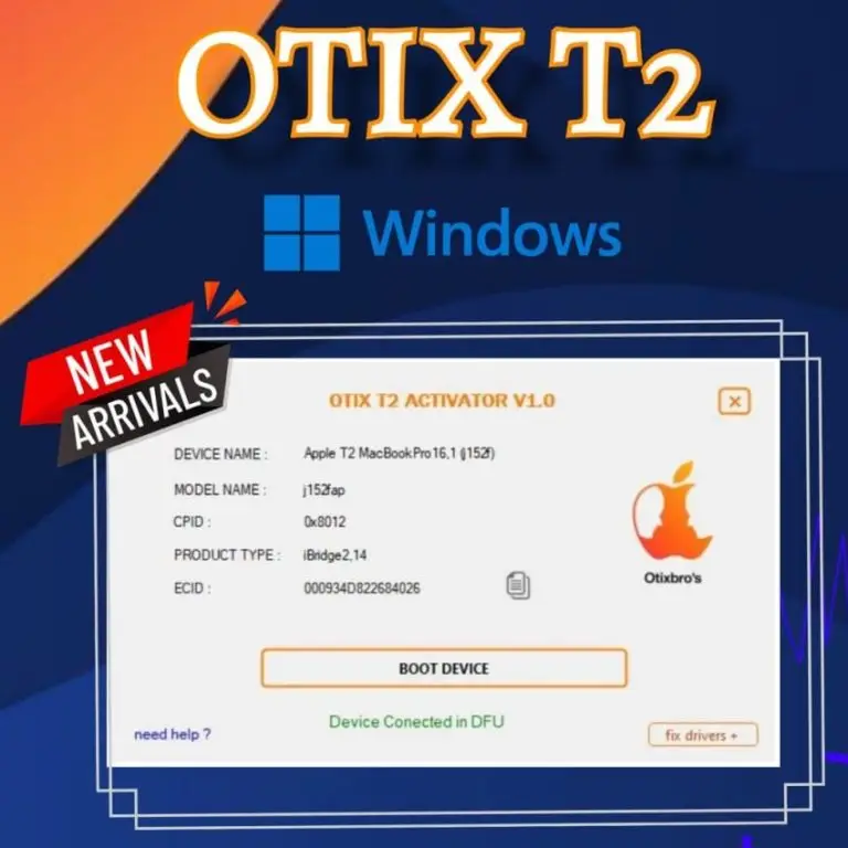 بایپس آیکلود مک (T2) – Otix | رایا جی اس ام