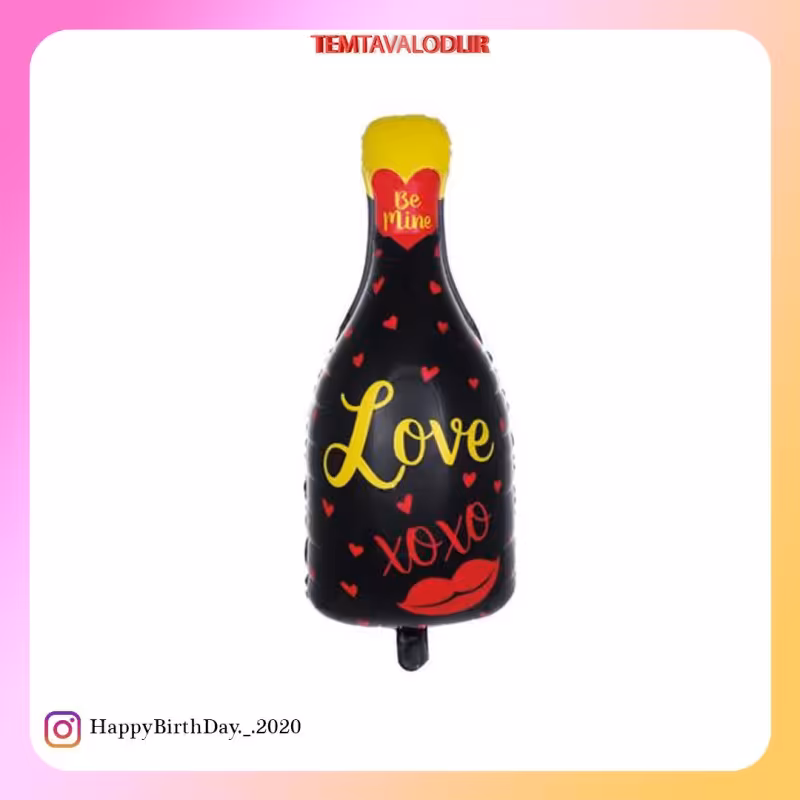 بادکنک فویلی شامپاین طرح لاو