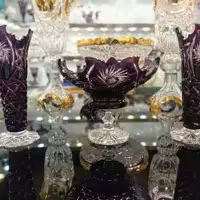 سه تیکه کریستال دو پوست بنفش خورشیدی کد 0234