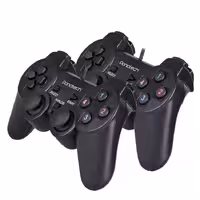 دسته بازی دوبل شوک دار USB مشکی Panatech P-G505Panatech P-G505 gamepad double Shock USB