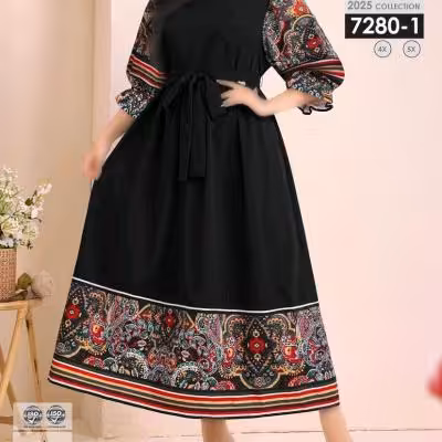 پیراهن بلند بیگ سایز7280