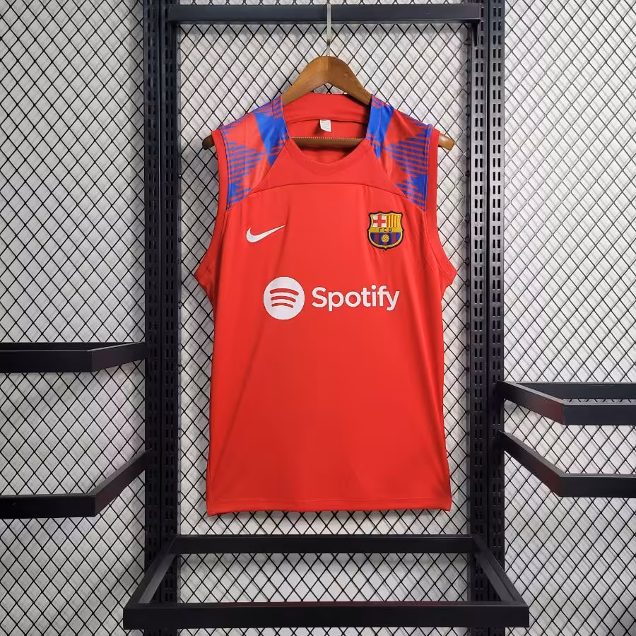 لباس تمرین آستین حلقه بارسلونا 2023 قرمز