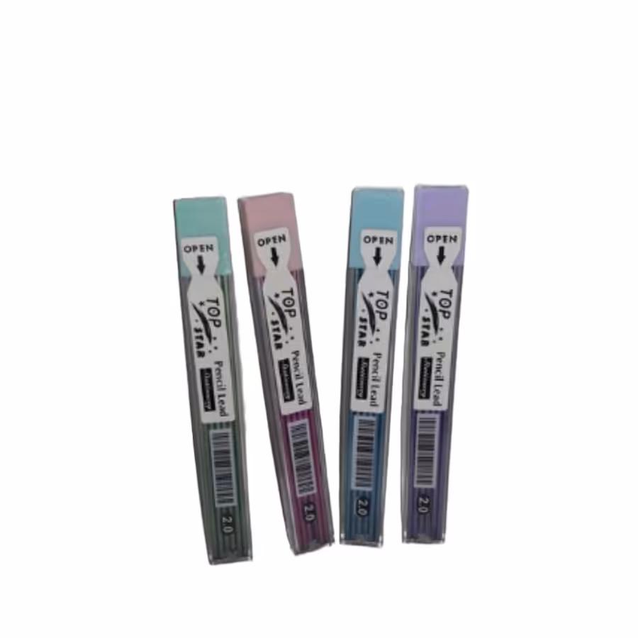 نوک شماره 2میل بلند بدنه رنگی مشکی 12 عددی