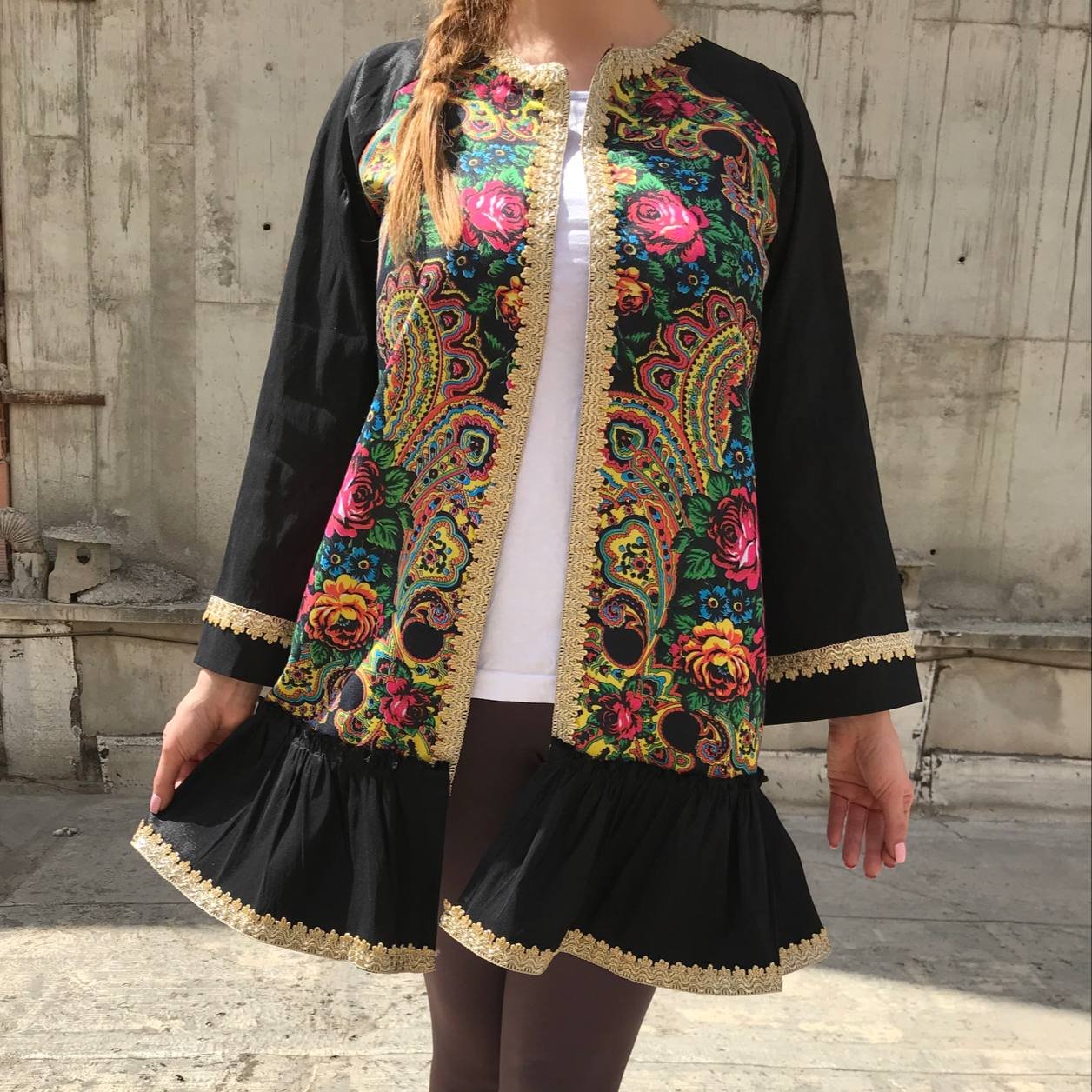 مانتو عروسکی ترکمن کوتاه از سایز کوچک تا سایز بزرگ