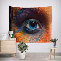 پوستر پارچه ای پرینتینگ لند طرح بکدراپ EYE کد A28