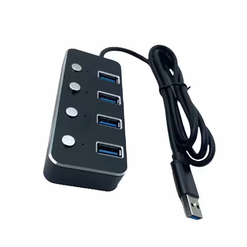 هاب USB 3.0 چهار پورت کلید دار کی نت مدل K-Net H5 4Port