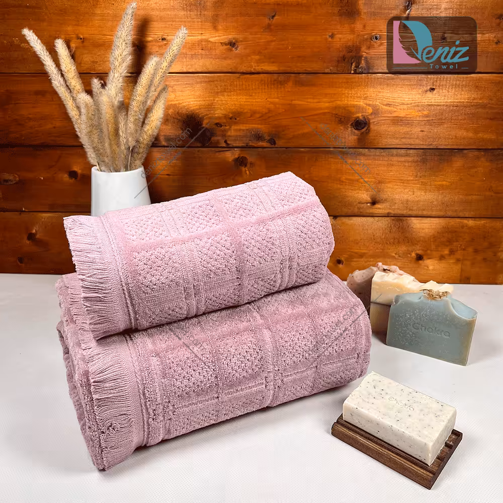 حوله ست استخری و دستی مارتا رنگ کالباسی