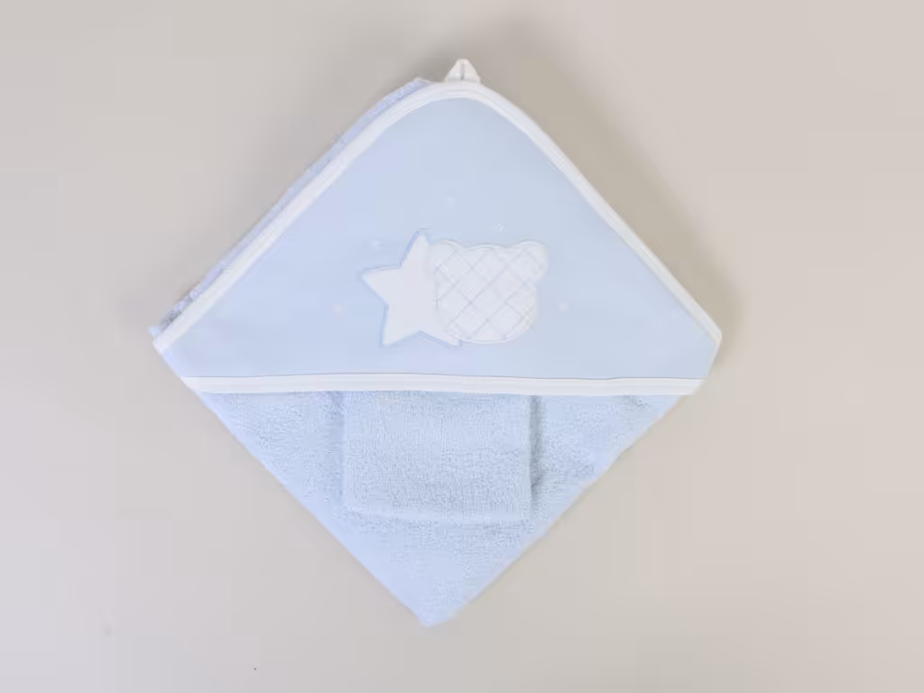 حوله کلاهدار و لیف ciccim baby