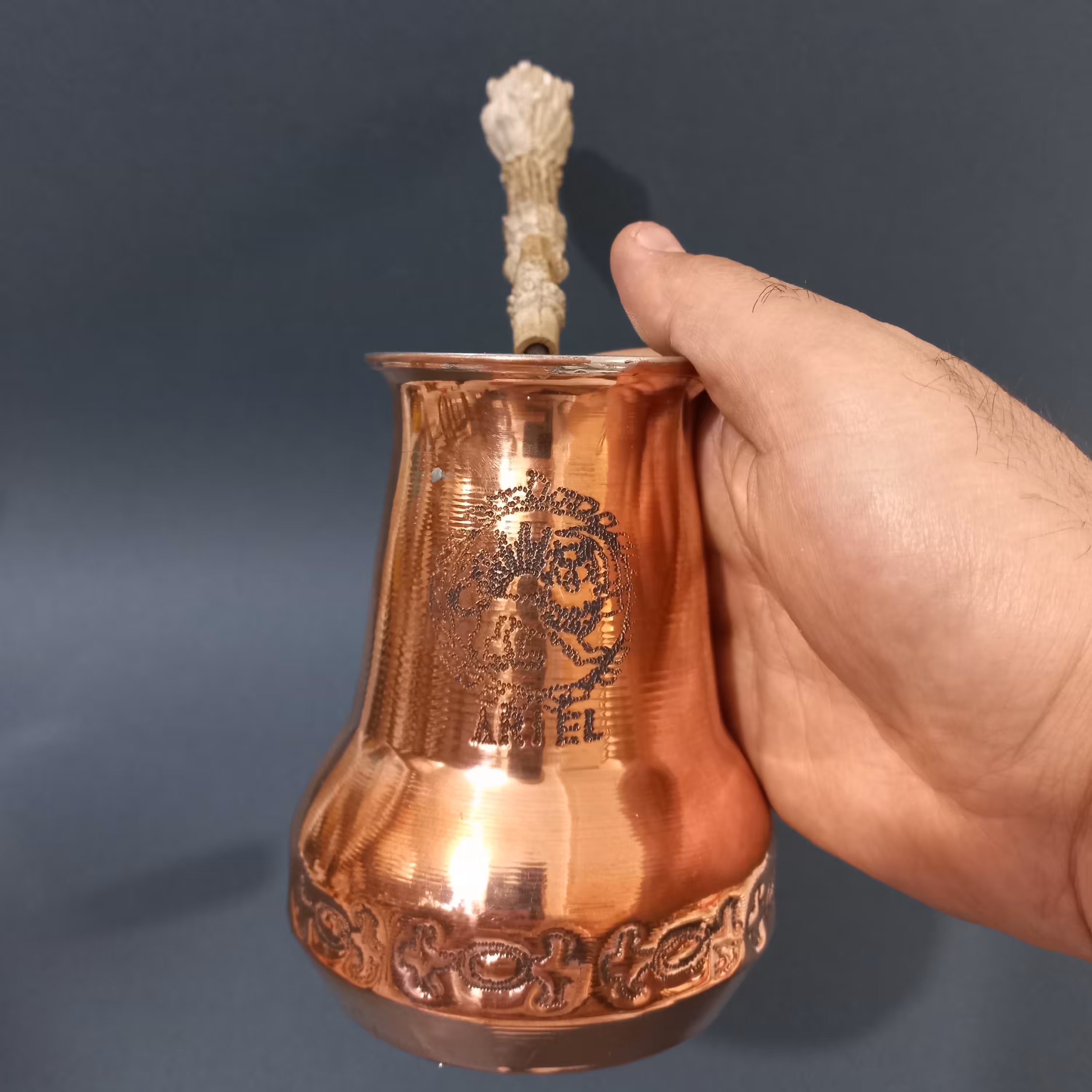 جذوه مسی قلم کار ی 6نفره  قهوه جوش مسی قهوه ترک