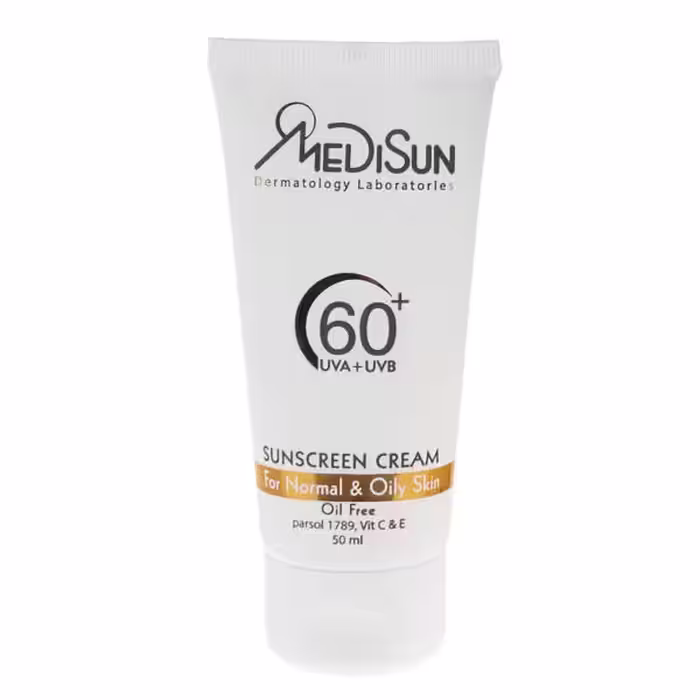 کرم ضد آفتاب مدیسان سری Normal And Oily Skin مدل بدون رنگ حجم 50 میلی لیتر