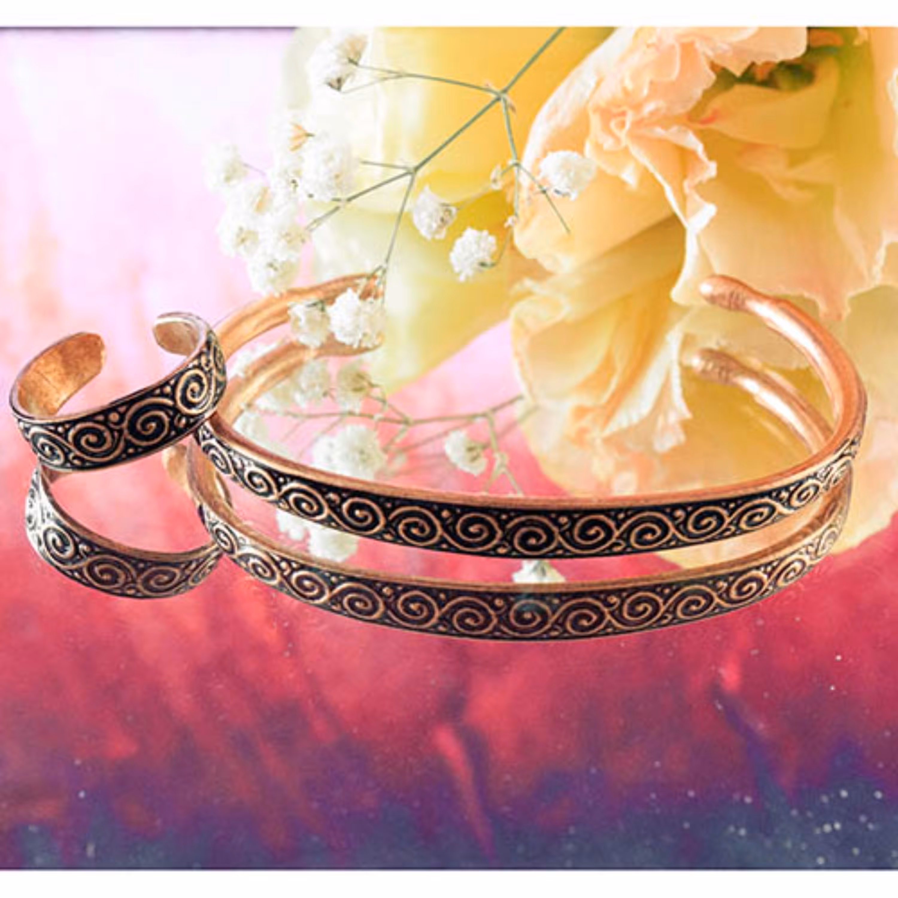 نیم ست مسی زنانه و دخترانه نخل قلم کد 336