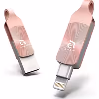 آدام المنتس فلش مموری لایتنینگ مدل iKlips DUO Plus ظرفیت 128 گیگابایت رزگلد - Hiapple.ir