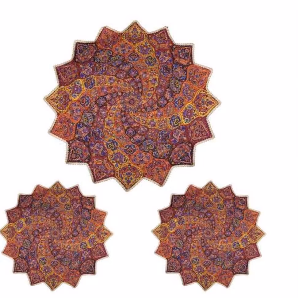 سه تیکه ترمه ابریشم طرح آبادیس