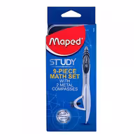 خرید ست پرگار و رسم 9 تکه Maped مدل Study جعبه فلزی کد 119459