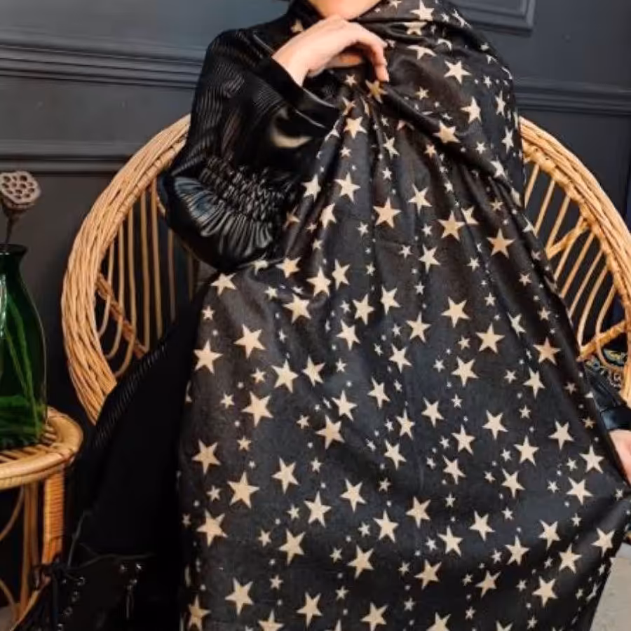 شال مخملی ستاره ای سبک