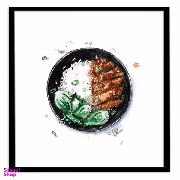 تابلو بکلیت طرح نقاشی چلو کباب مدل B-s1034