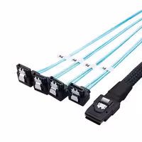 کابل تبدیل 1 به 4 Mini SAS SFF-8087 به SATA مدل 90 درجه SM45 - ایپکی