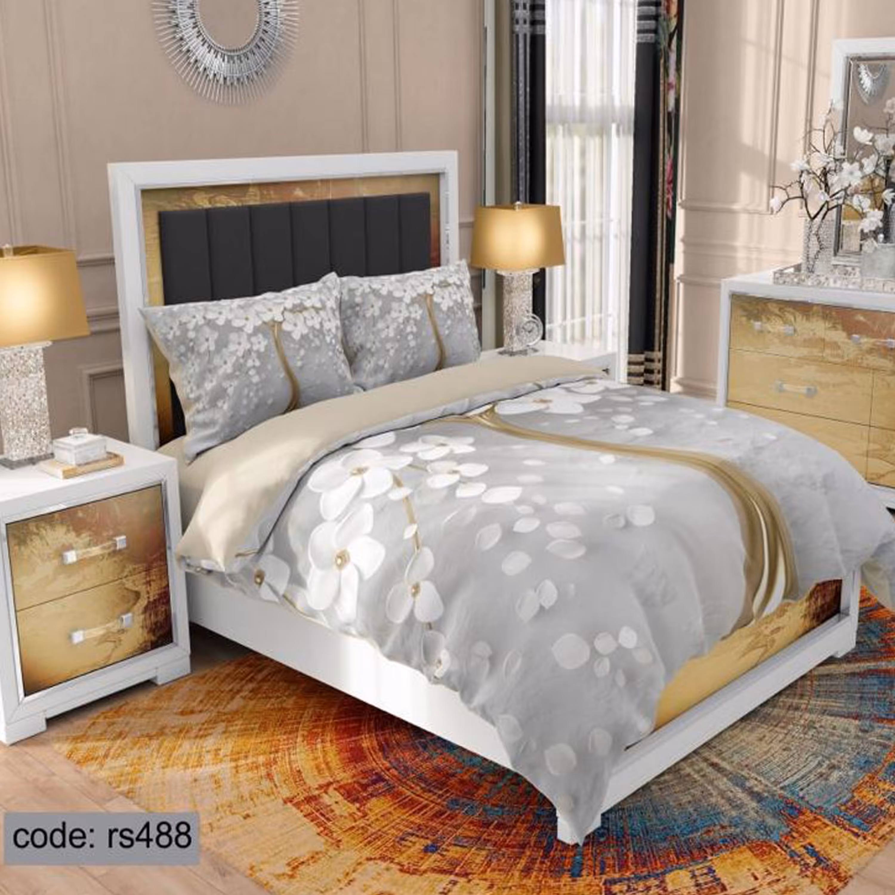 سرویس روتختی 1 نفره تنسل چاپی برندترک لند (Turk Land)  کد rs 488