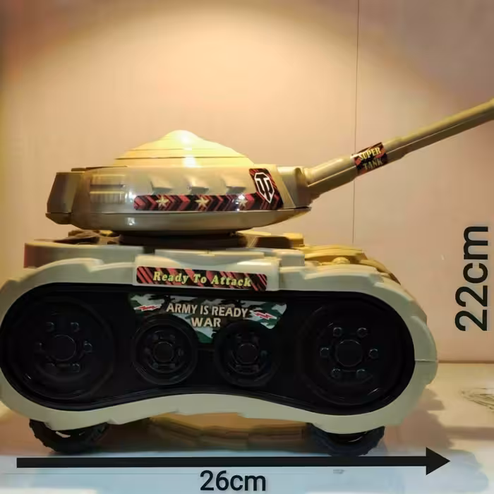اسباب بازی تانک ساده با قابلیت چرخ 360 درجه کابین با دست 