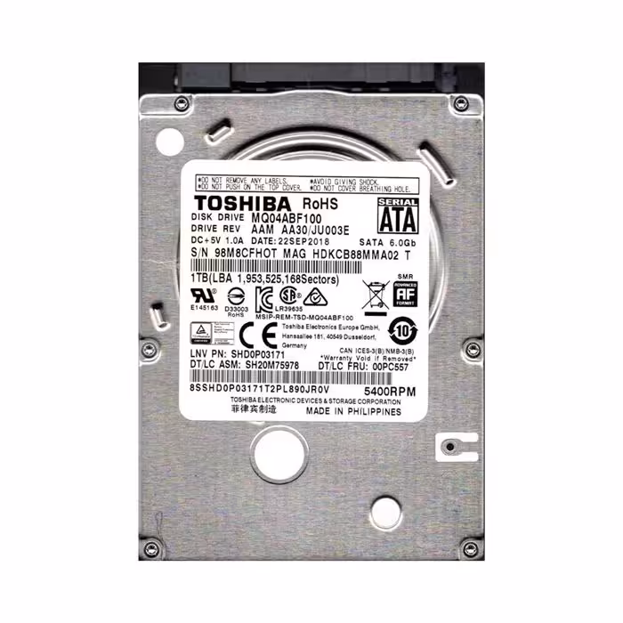 هارددیسک اینترنال توشیبا مدل MQ04a bf100 ظرفیت 1 ترابایت