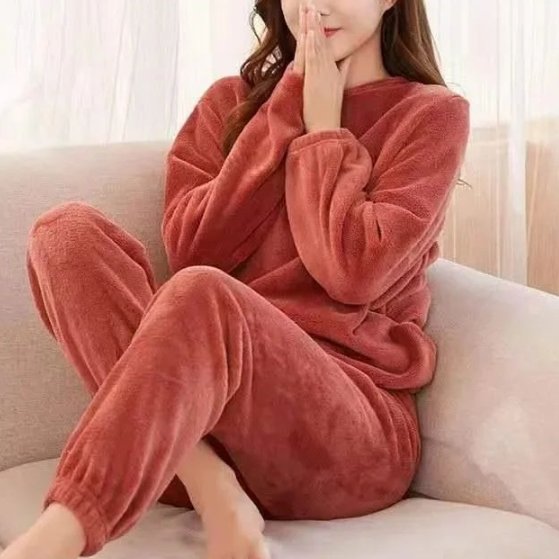 ست بلوز وشلوار پاییزه تدی حوله ای وارداتی