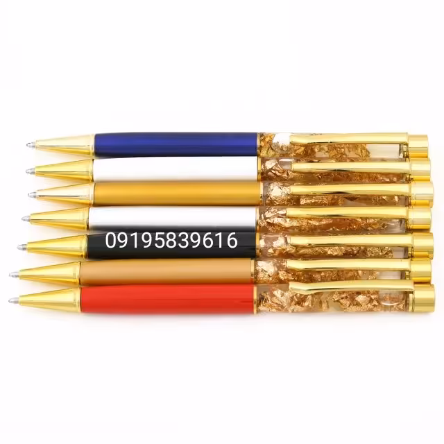 خودکار طلا  با شناسنامه و جعبه خرید از غرفه زرآذین در باسلام 