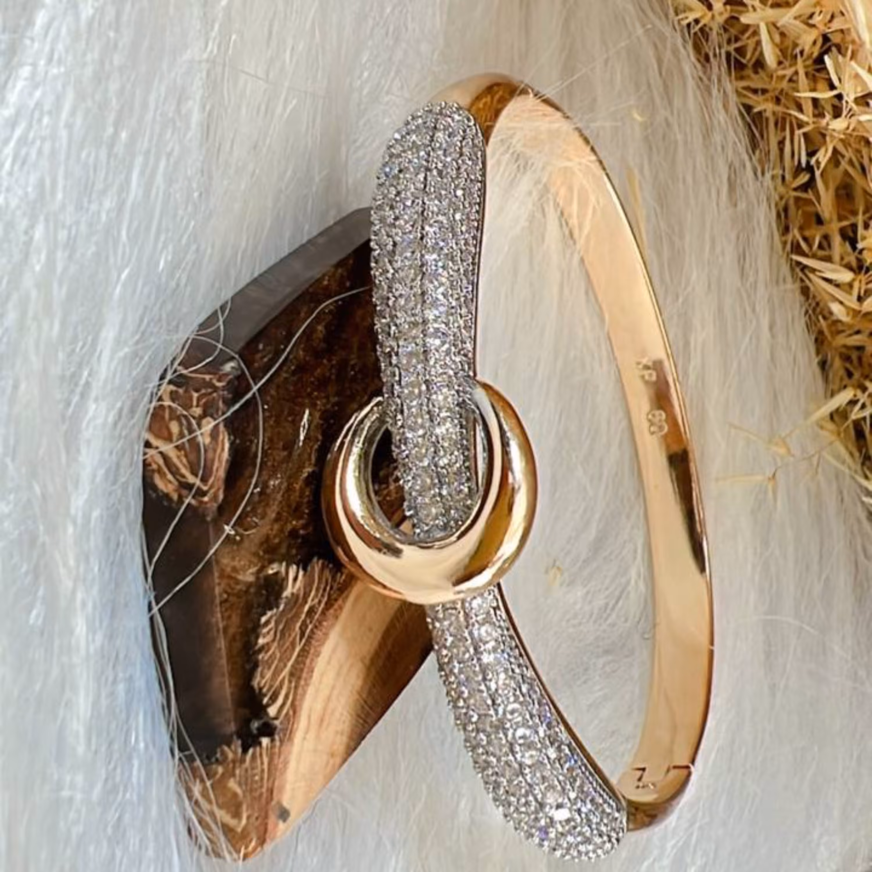 دستبند النگویی طرح کمر ژوپینگ 